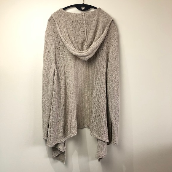 J Jill Cardigan Large Sweater Open Longline Knit Lagenlook Beach Grandma Minimal - Picture 8 of 16
